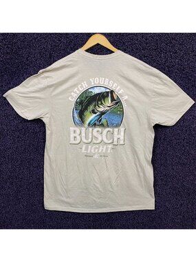 Catch Yourself a Busch Light Beer Brewed in USA T-Shirt XL